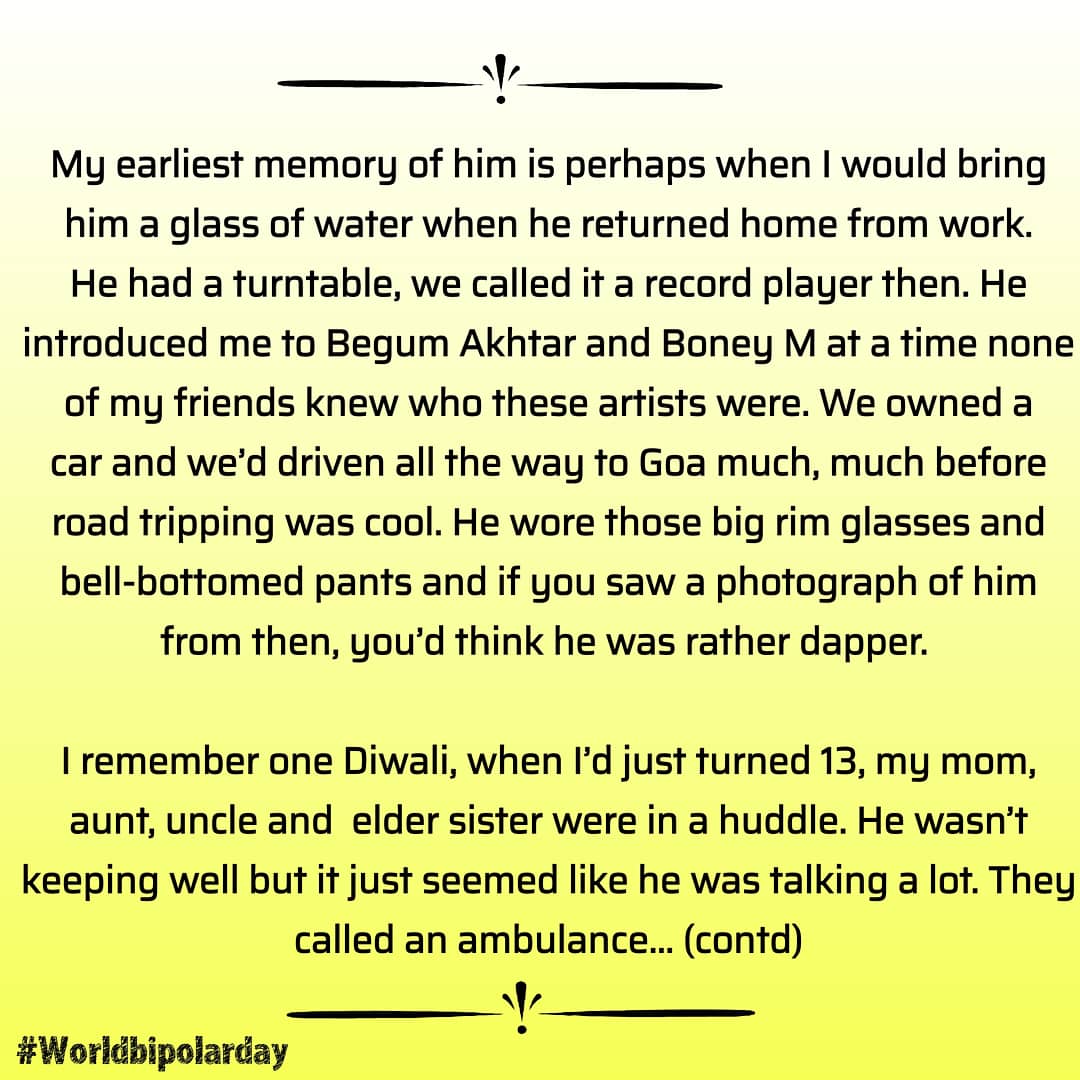 BipolarMahila's tweet photo. I am thankful that this person trusted this initiative enough to share something so personal. 

This beautiful voice. Read, let it seep in and share if you like. 

#WorldBipolarDay 
#bipolar 
#bipolarwarrior 
#bipolarmahila 
#mentalhealth 
#mentalhealthmatters 
#bipolardisorder https://t.co/yPtW78ClP8