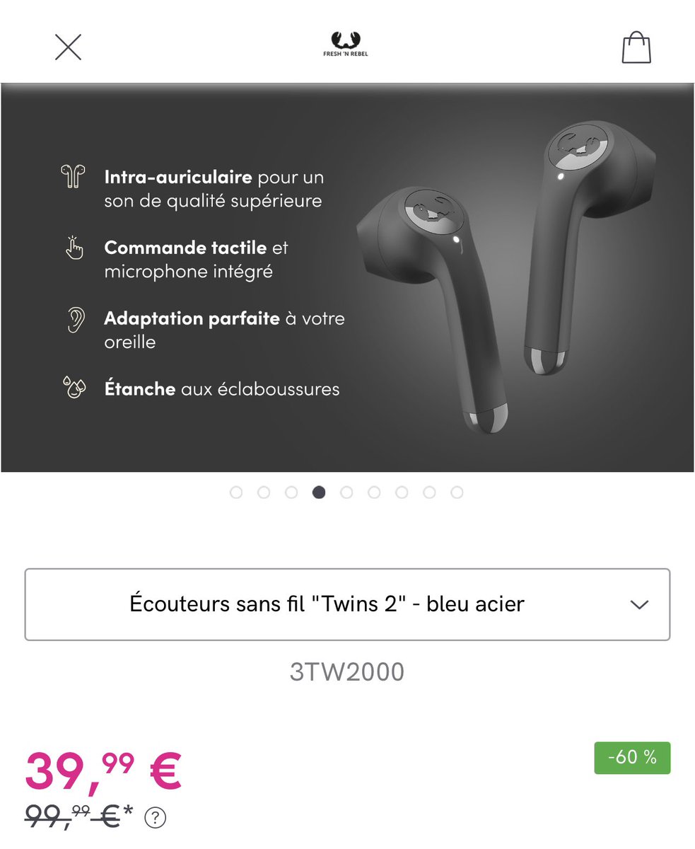 MaugerFred's tweet photo. One Day Fresh n Rebel seulement aujourd’hui sur Veepee #Truewireless#GreatSound#Mobility https://t.co/OlctDEROOn
