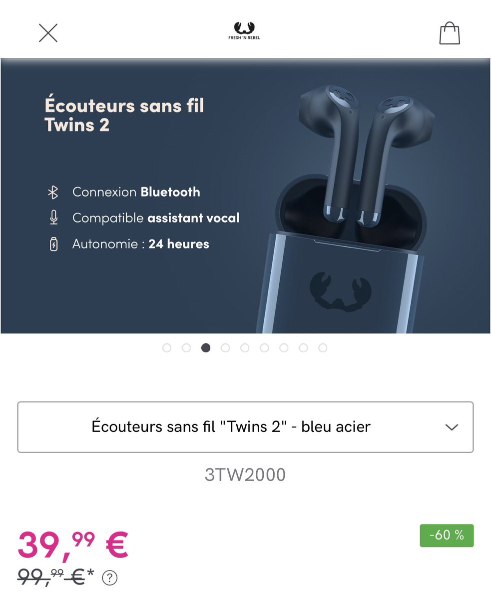 MaugerFred's tweet photo. One Day Fresh n Rebel seulement aujourd’hui sur Veepee #Truewireless#GreatSound#Mobility https://t.co/OlctDEROOn