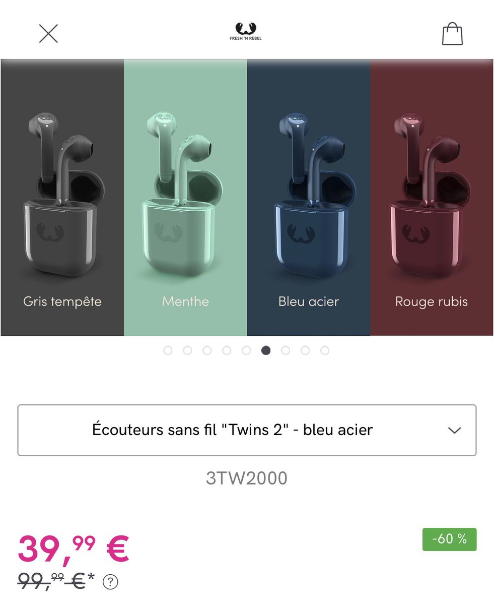 MaugerFred's tweet photo. One Day Fresh n Rebel seulement aujourd’hui sur Veepee #Truewireless#GreatSound#Mobility https://t.co/OlctDEROOn
