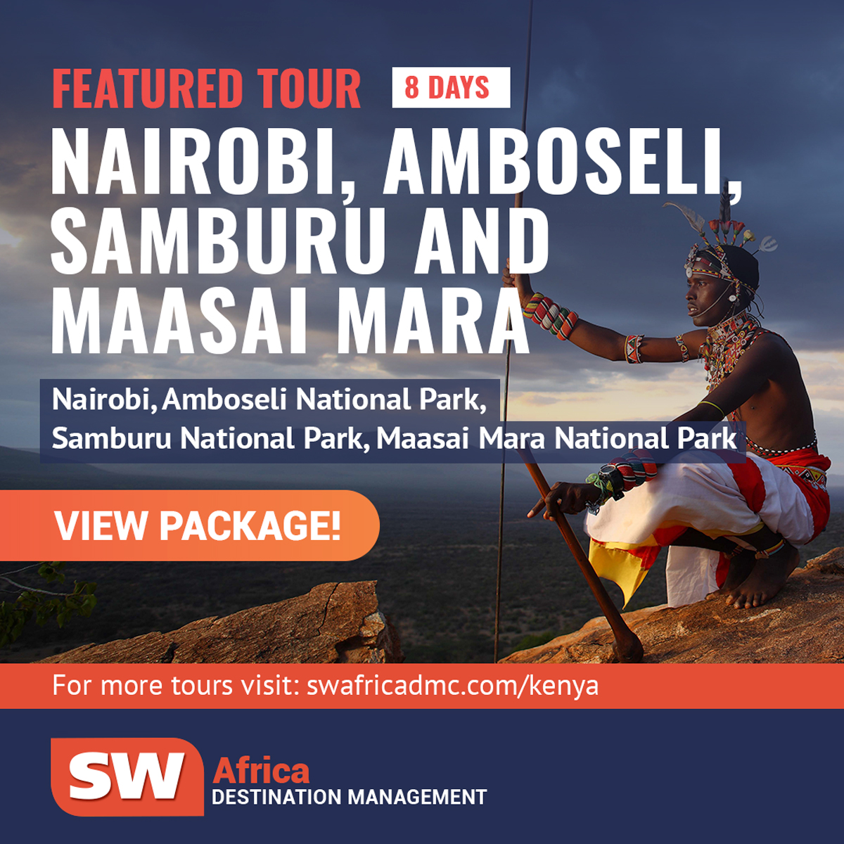 Check out this week's featured tour to Kenya on our website! swafricadmc.com/project/nairob…

Contact us for your unique travel experience: info@swafrica.co.za or visit our website for more!

#AfricaTravel #Kenya #Nairobi #Amboseli #Samburu  #MaasaiMara
