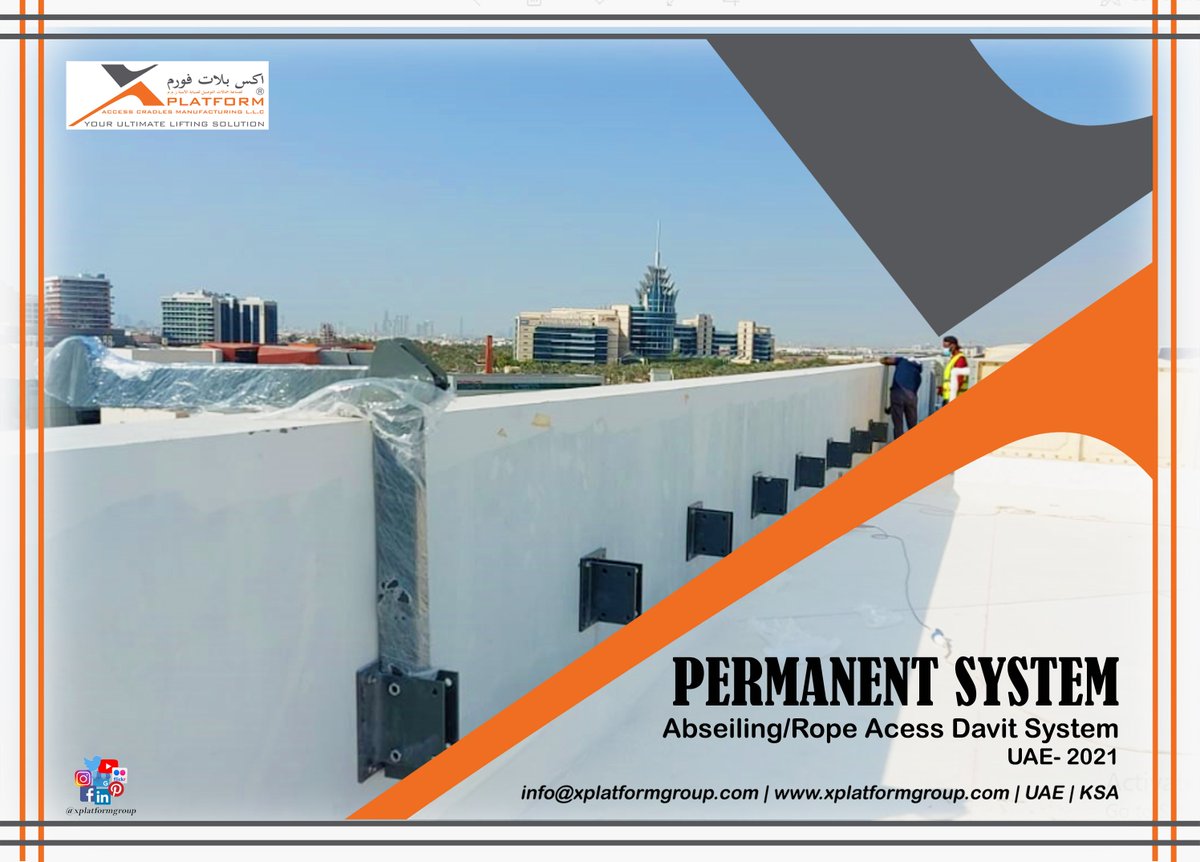 Xplatformgroup's tweet image. Abseiling/Rope Access Davit System
CHC project
DSO Ajman-2021

info@xplatformgroup.com
xplatformgroup.com

#Projects2021 #xplatformprojects #cradles #bmu #scaffolding #cleaning #platforms #aluminum #scissor #lift #elevator #Construction #glass #XplatformGroup #uae #ksa