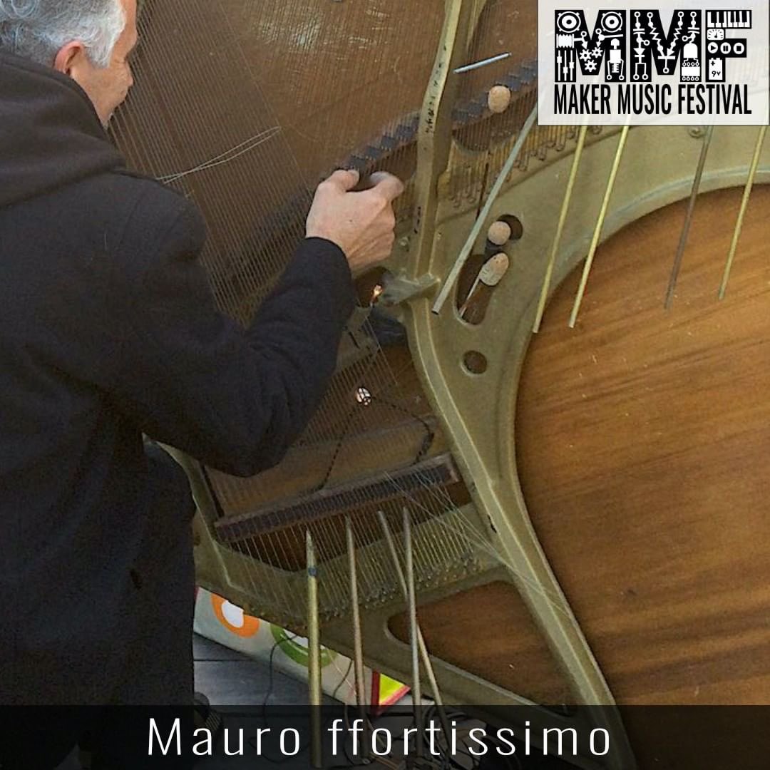 MakerFestival's tweet photo. Meet Mauro ffortissimo from Half Moon Bay, CA. Mauro is a maker, musician, artist, craftsman and piano liberator. He has joined the #mmf21. May 15th &amp; 16th. #preparedpiano #piano #instrument #performance #experimentalmusic #newmusic #makermade #soundart https://t.co/EbF1kHvmTb https://t.co/cR86F7ImFY