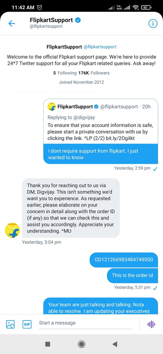 digvijay's tweet photo. Outstanding Support and wonderful experience from Flipkart. 

Thank you Flipkart!!! https://t.co/cQYnaLREX7