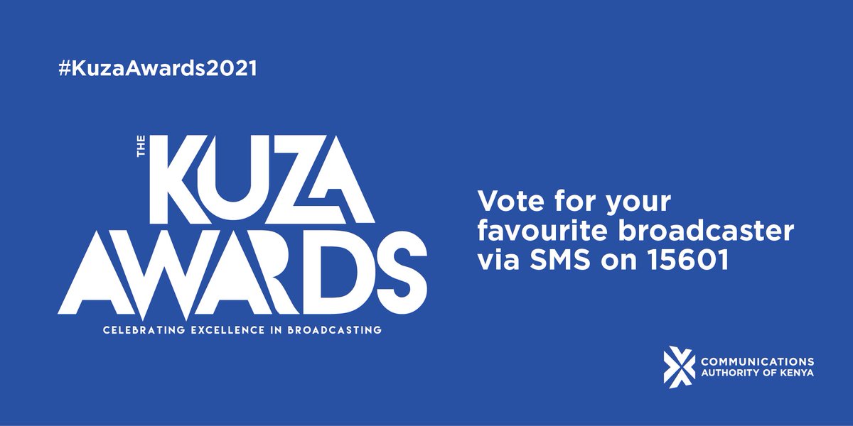 KelvinKyp_'s tweet photo. Let's do it now Kenyans SMS THE WORD KUZA TO 15601 to support  the best broadcasters  in Kenya 
#CABroadcastProgrammingCode https://t.co/t5Il7NuUG4
