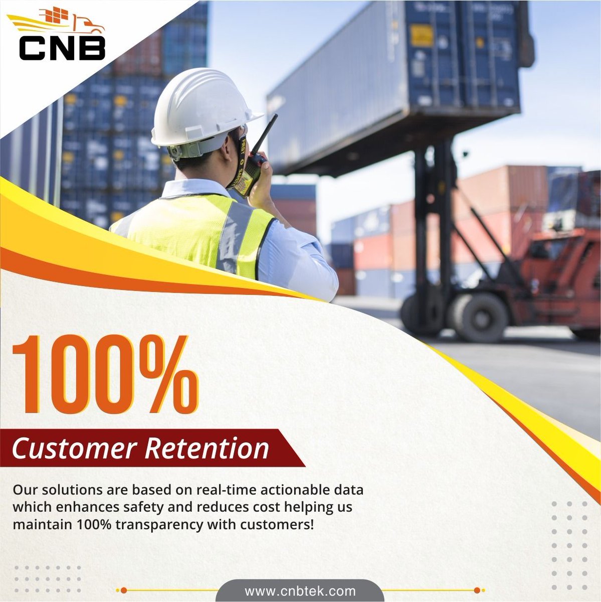 cnbtek's tweet photo. Our tech-enabled, AI-based solution for Yards &amp; Ports, helps in real-time tracking with actionable data, to allow perfection in Container Management.

We assure complete security, transparency in an #EXIM having intact with National security

#Logistics #Technology #AI #Transport https://t.co/pgDPKbgx1f