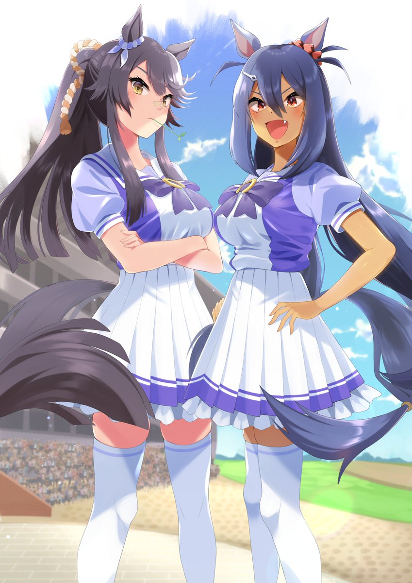 絵茶漬け ナリタブライアンとヒシアマゾン ウマ娘 絵茶漬け ナリタブライアンとヒシアマゾン ウマ娘