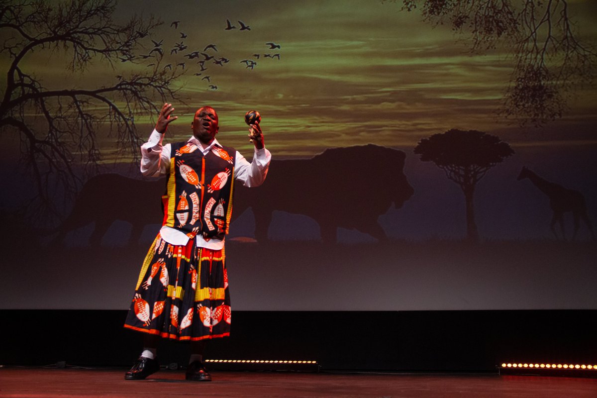 NTNNamibia's tweet photo. Storytelling Evening with Praise Poet & Storyteller, Francis Mwinga. A performance in Subiya and SiLozi.
25 March 2021, National Theatre of Namibia.
What indigenous stories would you love to see on stage soon?
Photos by DefeatHate Media. Vilho Nuumbala.
#ntnnamibia https://t.co/vtaNNYxFIf