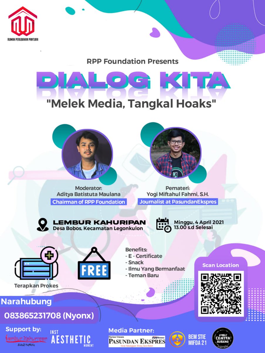 rpp_foundation's tweet photo. Hello Pantura Muda!

RPP Foundation Present
DIALOG KITA Dengan tema "Melek Media, Tangkal Hoaks". https://t.co/SrKQQx7xiG