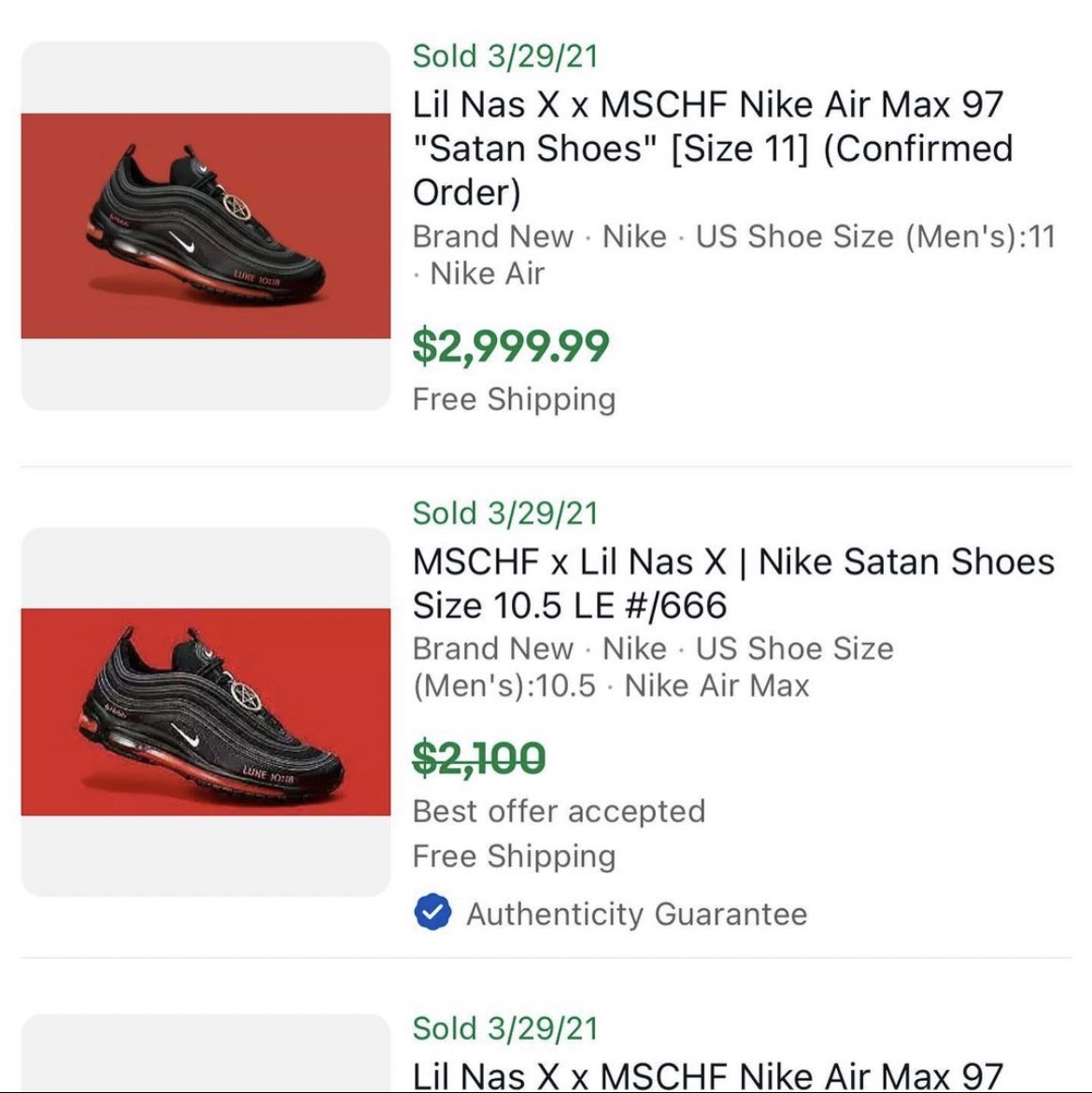 nike satan ebay