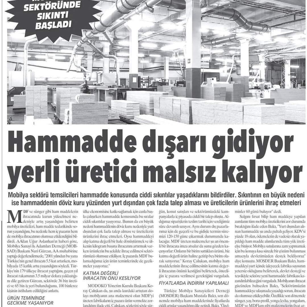 HER İHRACAT ,EKONOMİYE KATKI DEMEK DEĞİLDİR !!!
Hammadde ihracı ,dengelenme oluşana kadar YASAK lanmalı. <a href="/MobsadMobily/">MOBİLYA SANAYİ İŞ ADAMLARI DERNEĞİ</a> <a href="/NuriGurcan/">nuri gürcan</a> <a href="/itokurumsal/">İstanbul Ticaret Odası (İTO)</a> <a href="/ProfDemirtas/">Özgür Demirtaş</a> <a href="/ATOkurumsal/">Ankara Ticaret Odası</a>