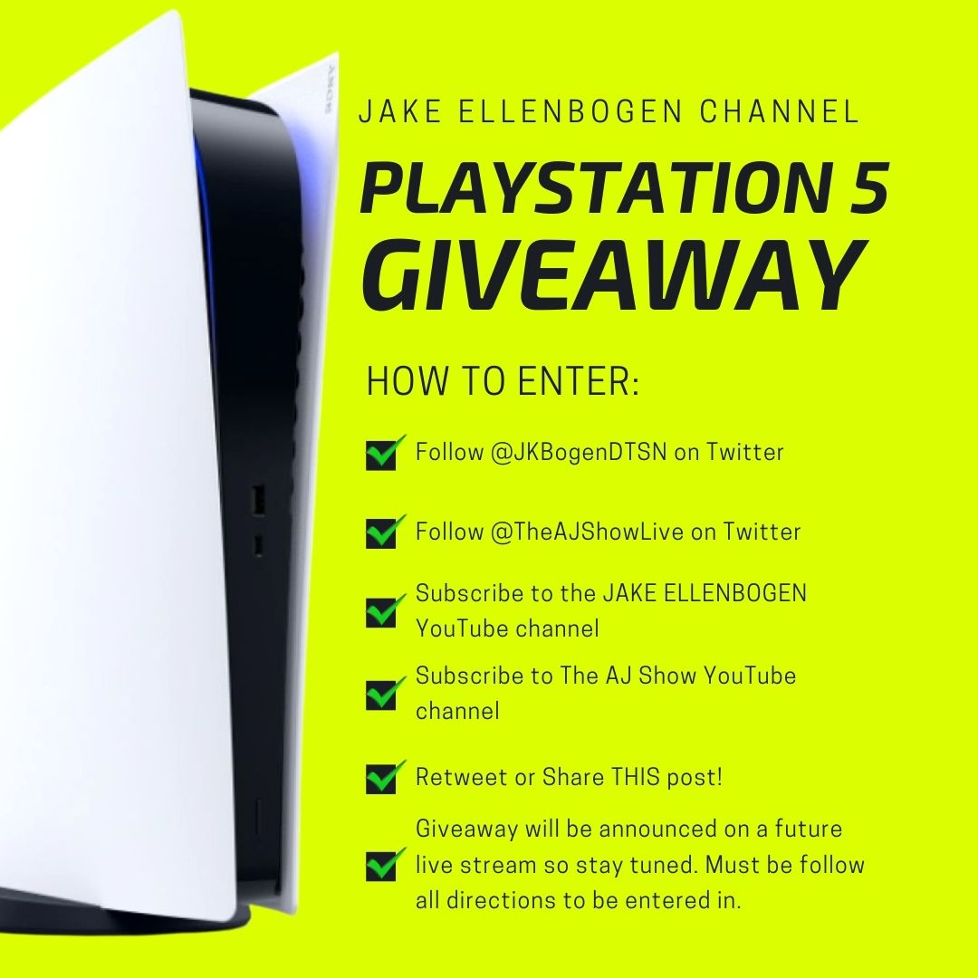 JKBOGEN's tweet photo. Want a #PS5? I'm giving one away on my YouTube channel. Follow the instructions below to enter! https://t.co/UZmrPAXs3j
