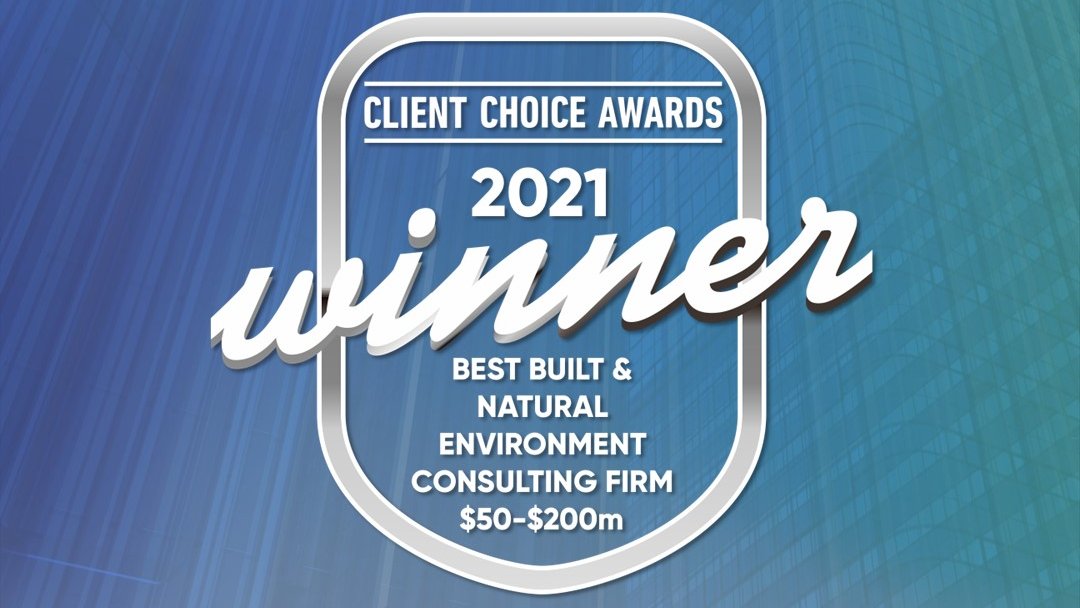 We're ecstatic our clients voted to award our #cityshaper team the 2021 Client Choice Award for Best Built Natural Environment Consulting Firm ($50 - $200M). Thank you to <a href="/beatonglobal/">beaton</a> for facilitating the awards and most of all our valued clients for contributing.