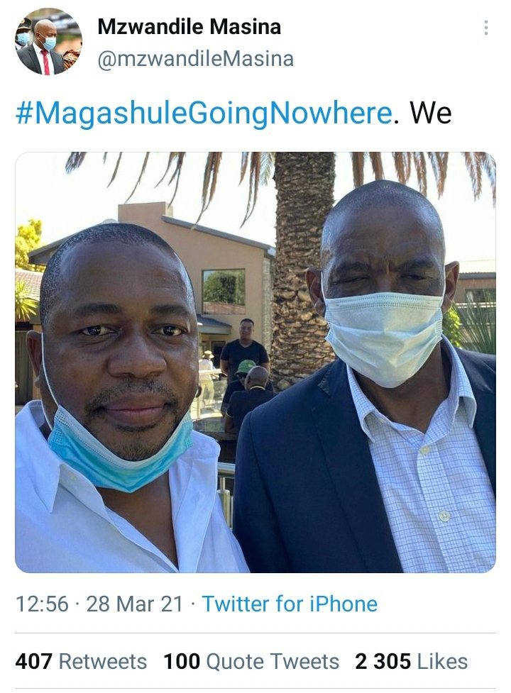 Maikojai's tweet photo. It's definitively cold outside the ANC
After numerous veiled threats this mayor continues to work under a president that removed his corrupt mate.
#RemoveAceMagashule https://t.co/JpZmOv8nNo
