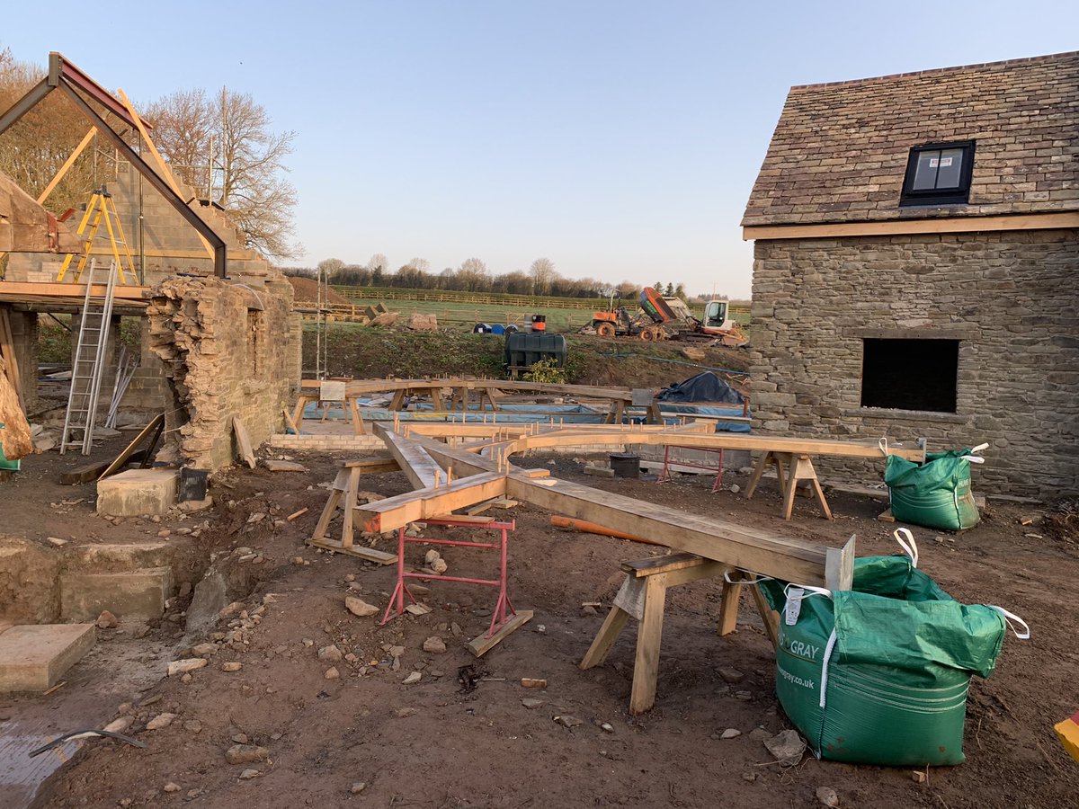 sootmeister's tweet photo. I’ve started 😴😴
One steel and two oak #Cruck #Oak #Steel waiting on Lofty https://t.co/h9bwEzNvKF