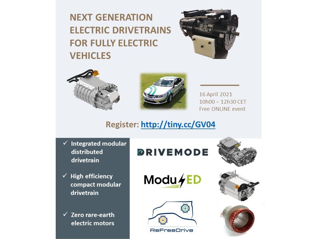 cinea_eu's tweet photo. Interested in the next generation #electric drivetrains for fully #ElectricVehicles ?
Join the 🆓 online event of the #EU-funded projects #ModulED, #Drivemode & #ReFreeDrive to hear how they delivered on this challenge.
🗓️16/4 at 10am
👉https://t.co/P5Am7wpGgX
#H2020Transport https://t.co/ePQlOf0GCp