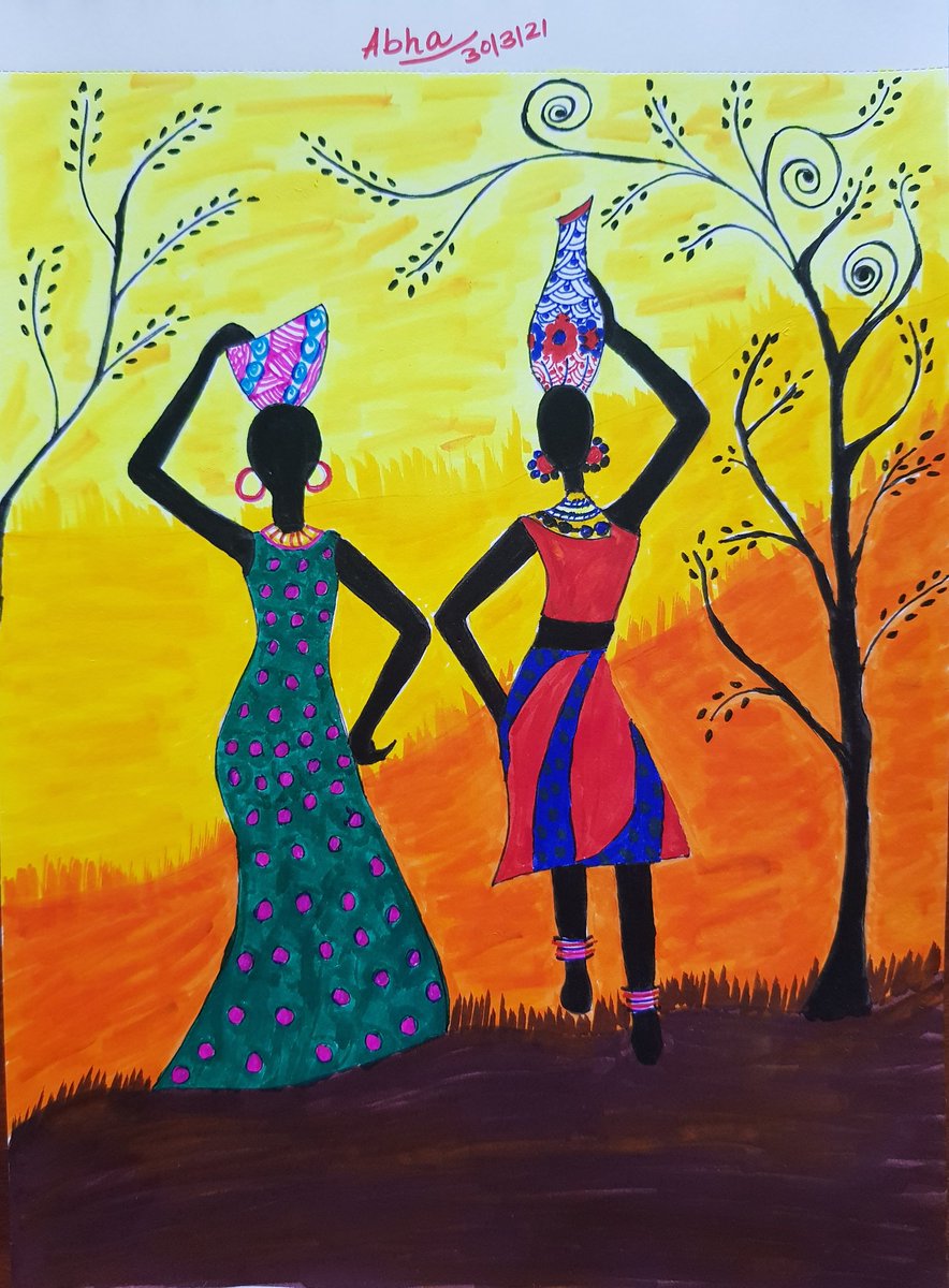 Abs261's tweet photo. Just completed this #sketch ...😊🙏
#africangirls #MandalaArt #zentangle #painting #ArtistOnTwitter #art #TimepassTwitter https://t.co/epr59ULujx