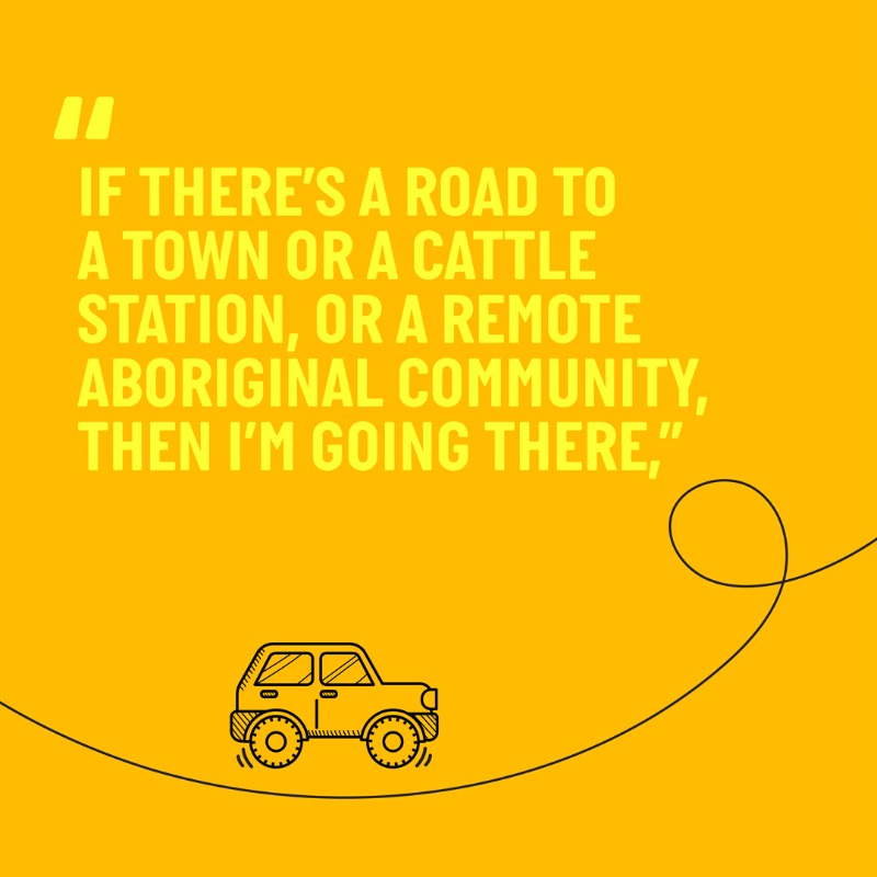TennisAustralia's tweet photo. “If there’s a road to a town or a cattle station, or a remote Aboriginal community, then I'm going there."

Based in Geraldton, WA, regional tennis coach Jarron Kretschmann averages 4,000 kilometres a week to bring tennis into remote communities 👇

#PlayTennis