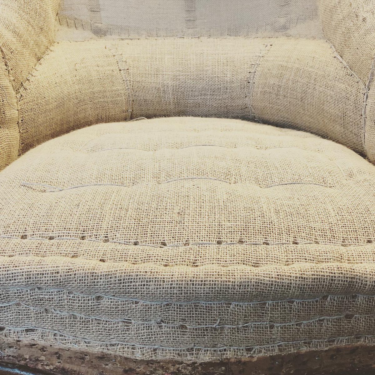 south_rachael's tweet photo. Plenty of stitching to do on this Iron back chair 🪡#timeforagoodaudiobook #traditionalupholstery #ironback #ironbackchair #stuffedandstitched https://t.co/lCXKjQo5fR
