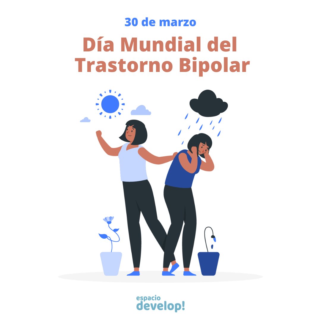 Espaciodevelop's tweet photo. 📆Hoy, 30 de marzo, es el Día Mundial del Trastorno Bipolar, una enfermedad mental que afecta alrededor del 3% de la población mundial.
Desde #EspacioDevelop resolvemos tus dudas sobre salud mental y trabajamos día a día para normalizar su tratamiento.
https://t.co/WOoBw4ORLR https://t.co/AnMkbgtPjJ