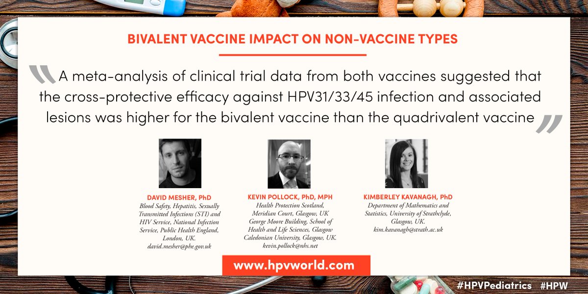 hpv_world's tweet photo. #HPV #Pediatrics #HPVVaccination #DavidMesher #KevinPollock #KimberleyKavanagh Bivalent vaccine impact on non-vaccine types ➡https://t.co/0ESIW0Eiys https://t.co/xCnOaLAgVZ
