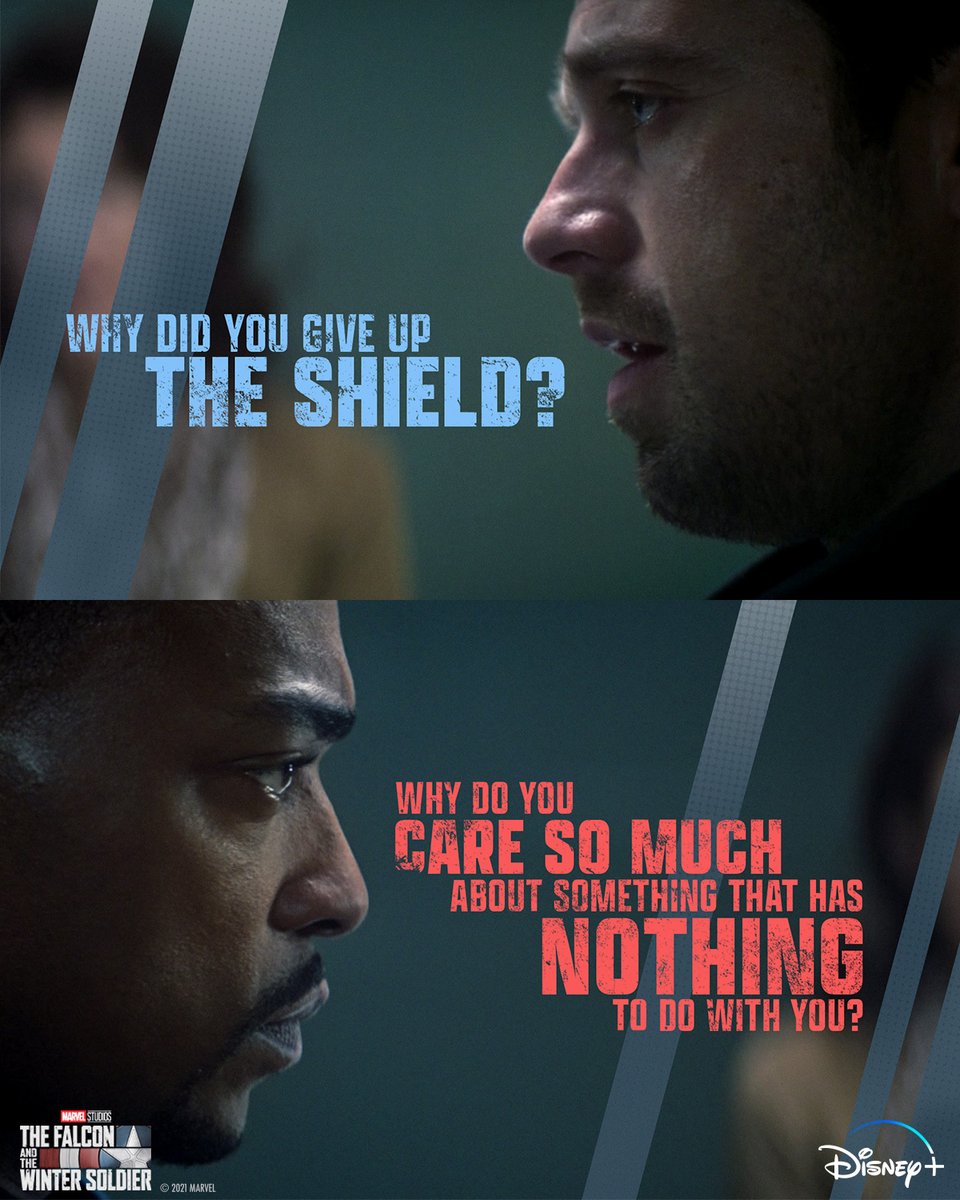 falconandwinter's tweet photo. "He gave you that shield for a reason." Episode two of Marvel Studios' The Falcon and The Winter Soldier is now streaming on @DisneyPlus. #FalconAndWinterSoldier https://t.co/t93rSE9UAd