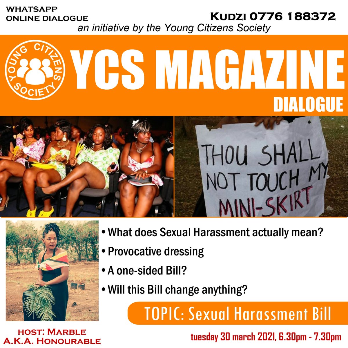YoungCitizens2's tweet photo. What does Sexual Harassment actually mean?

Join the conversation, follow link https://t.co/xAHF43j4Ko

@MUSASAZIM @zimyouthcouncil @runakozimbabwe @YetTrust @AssociationArms @FYBY09 @NAYOZimbabwe @amnesty_zim @nangozim https://t.co/iVqPJYGPTf