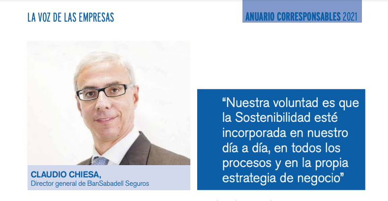sabadellprensa's tweet photo. Claudio Chiesa, dir gral #SabadellProtección:“Nuestra voluntad es que la #Sostenibilidad esté incorporada en nuestro día a día, en todos los procesos y en la propia estrategia de negocio”
https://t.co/CWTKE80LAf vía @Corresponsables 
#SabadellCompromisoSostenible #EstarDondeEstés https://t.co/NqHHTz7jTx