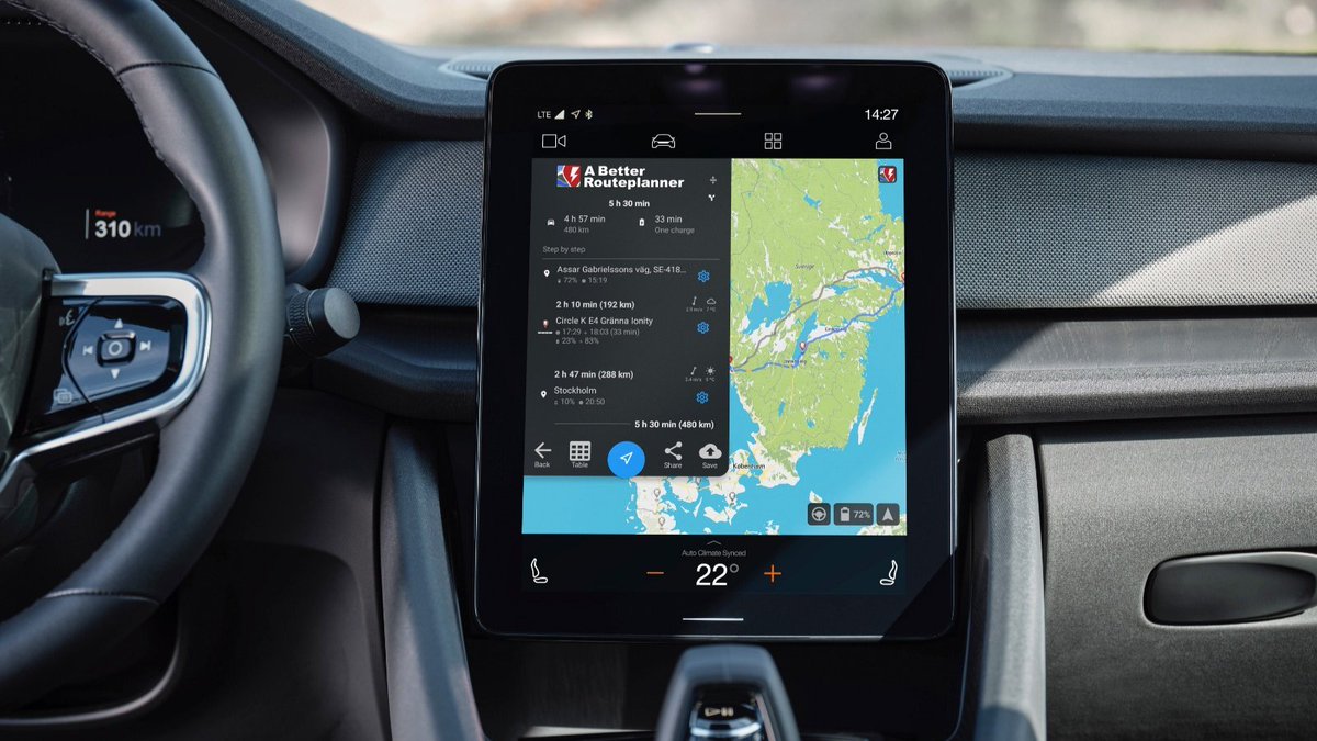 Surprise! 🎉 We've had to keep this a secret for some time but can now finally announce that ABRP is available on Android Automotive in the #Polestar2 !