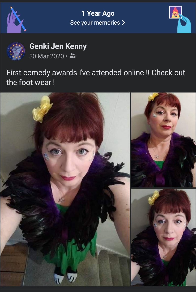 Ah last year I won a Leicester Leicester comedy festival award as part of <a href="/TTBaronM/">Time Travelling Adventures of Baron Munchausen</a> ! We won best children's show .  It was my first and only time and all had to be online ! @wishusdonna  <a href="/NigelBowlerHat/">Nigel Lovell</a>  <a href="/WillSeaward/">Will Seaward</a>  We will actually be there to pick up our next I'm sure