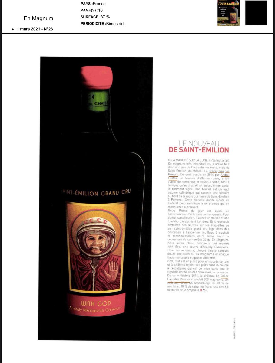Art_Russe_wine's tweet photo. Merci @MyBettaneD #enmagnum pour nos millésimes @anonymagence https://t.co/lGp0nQW2lv