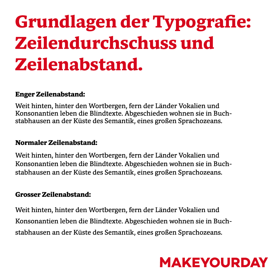 Grundlagen der Typografie: Zeilendurchschuss und Zeilenabstand

#grundlagen #typografie #zeilendurchschuss #schrift #buchstaben #typo #satz #zeilenabstand #durchschuss #abstand
