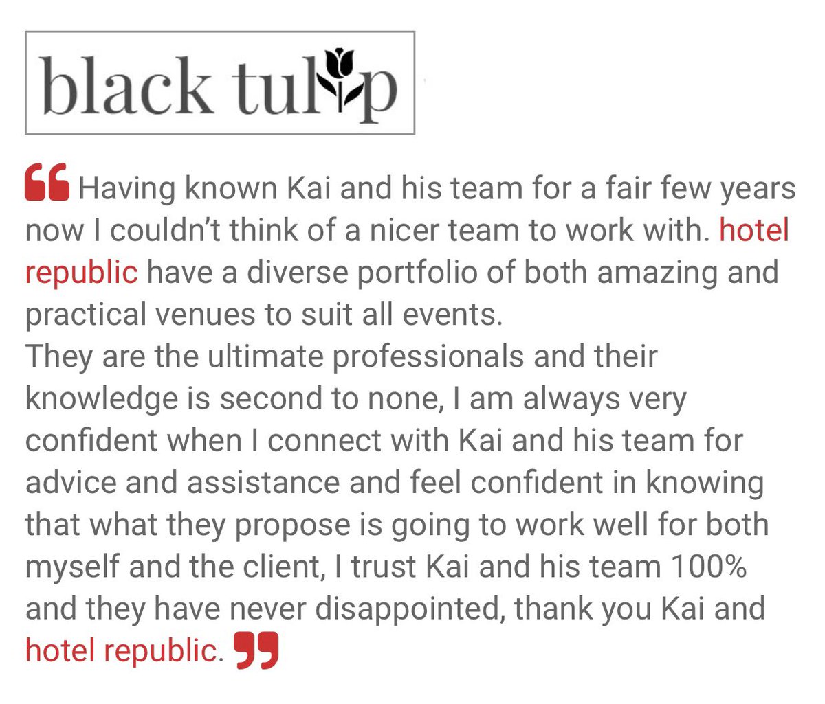 Thank you @blacktu61018493 for the very kind testimonial that is now on our website. #unlockingtheUKmarket #hotelsales #testimonial