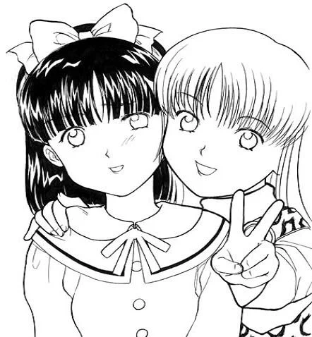 私が右、弟が左を描きました。
……あれ? 逆だったかしら。
結構前の絵なんで忘れてしまいました…… 