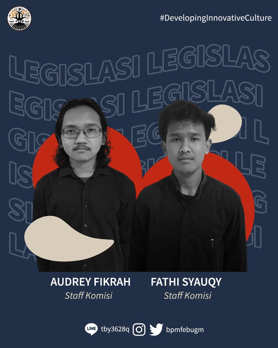 bpmfebugm's tweet photo. [GETTING TO KNOW: OUR STAFF 2021]

Halo, Keluarga FEB UGM👋🏼
Ingin tahu siapa sajakah staff dari Komisi Legislasi? Yuk, geser slide-nya👉🏼👉🏼

BPM FEB UGM 2021
#DevelopingInnovativeCulture
#VivaLegislativa https://t.co/RCJi9jvHzL