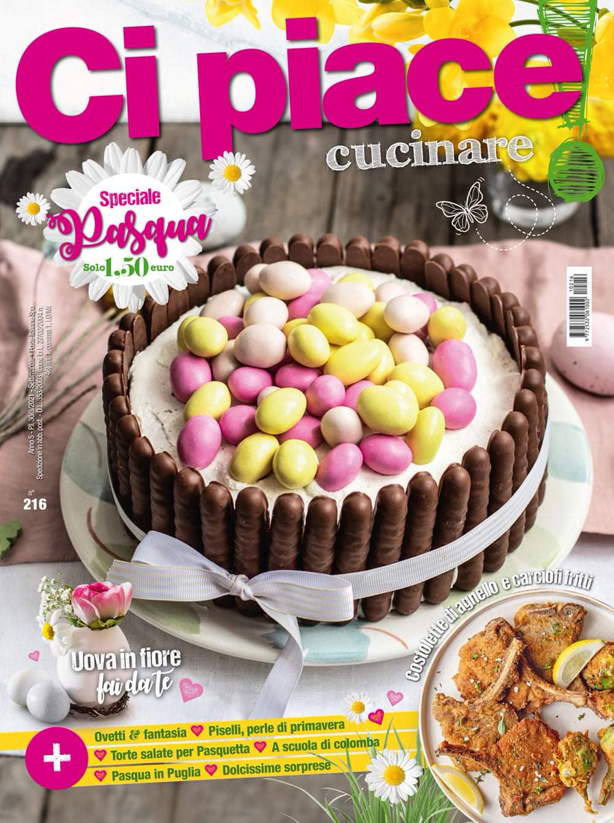 CiPiaceCucinare's tweet photo. È #martedì! Un numero speciale di #cipiacecucinare dedicato alla #Pasqua vi aspetta in #edicola! ❤️🐣🐇🐰🕊️. #30marzo #ricette #Easter2021 https://t.co/XgQBQbXLz9