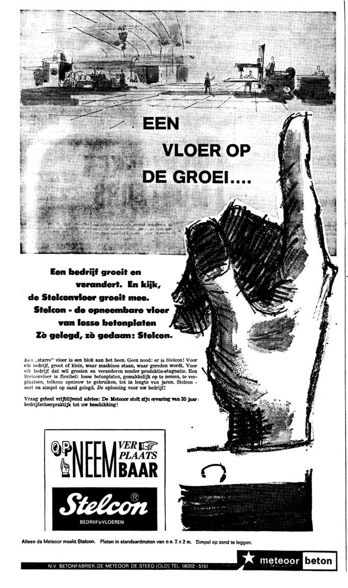 _Stelcon_'s tweet image. 55 Jaar geleden vertelde we het al:

Zò gelegd, zò gedaan: #Stelcon, 
een vloer op de groei.