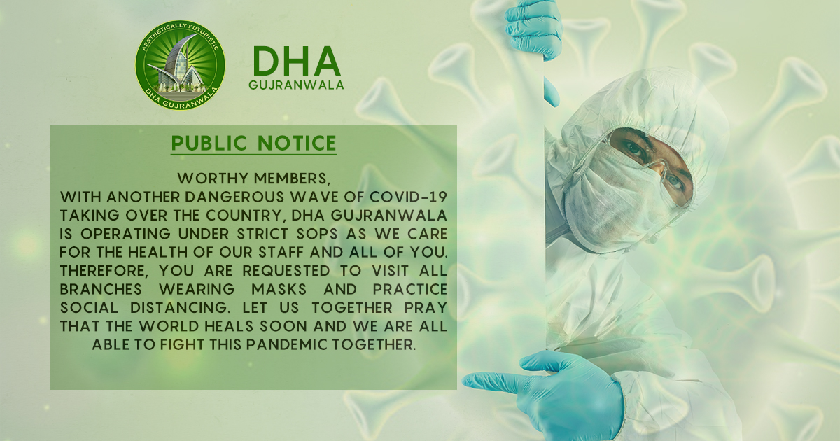 itsdhagwa's tweet photo. With the third wave on a continuous and high- risk rise, you all are requested to take proper precautionary measures and adhere to the Covid-19 SOPs strictly.
#Covid19 #DHA #DefenceHousingAuthority #DHAGujranwala #itsdhagwa #RealEstate #PakRealEstate #DevelopmentUpdate https://t.co/PxSAc22KU3