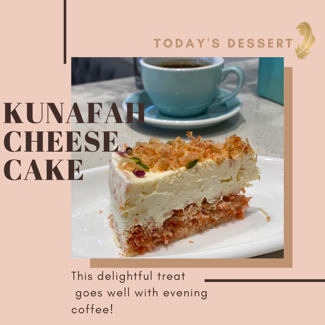 rich_delights's tweet photo. Treat yourself with our scrumptious Kunafah cheesecake

Freshly prepared just for you
.
.
#richdelightscafe #coffee #tea #bakery #uae #dubai #abudhabi #glutenfree https://t.co/Dl78YgyHW8