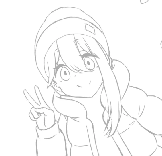 ゆるキャンのファンアートを描いておる 