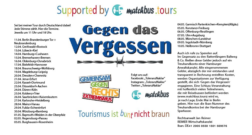 ToleranzNaklar's tweet photo. 11.04-10.05. Dabei sein ist alles. #toleranz #naklar https://t.co/deH5i5Am7S