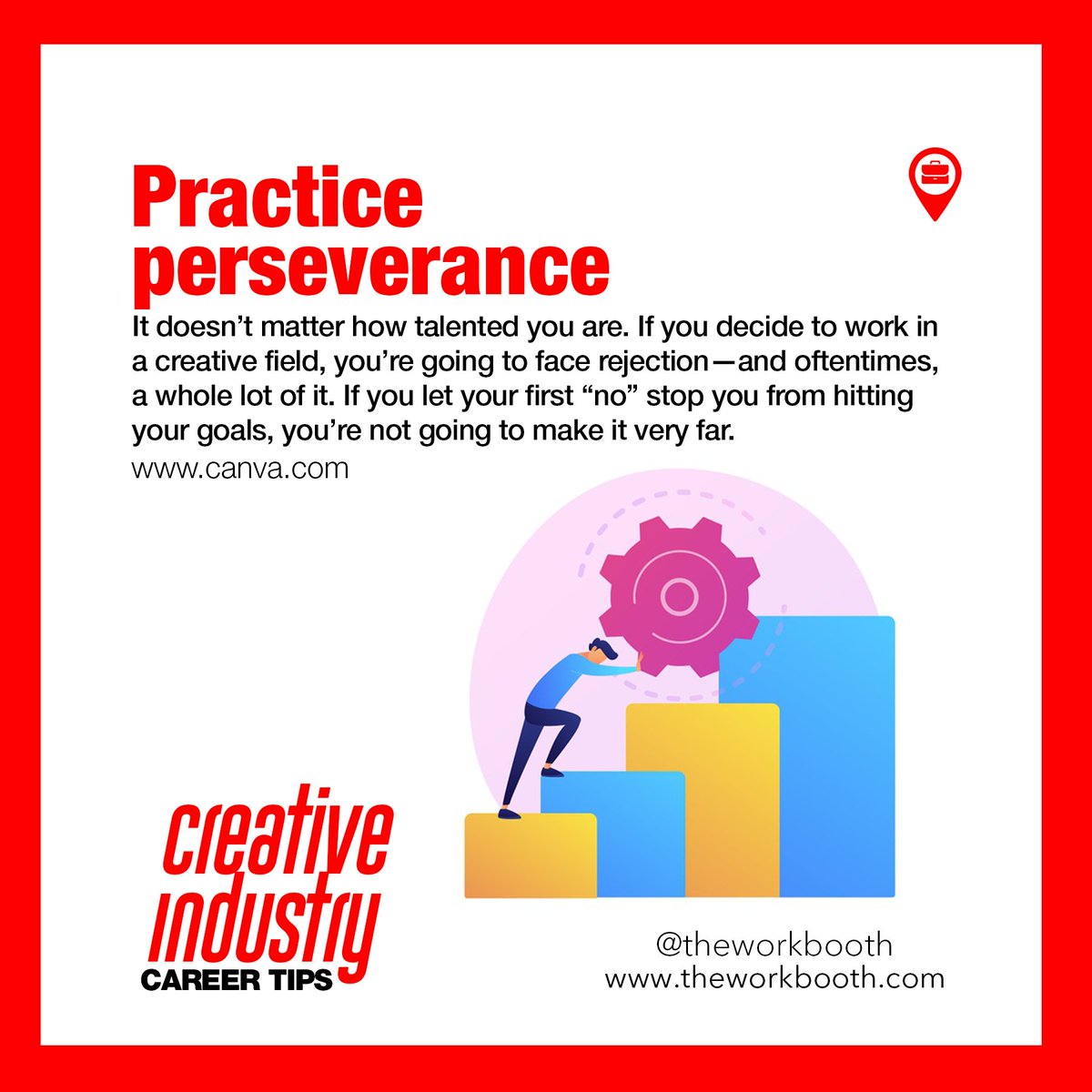 theworkbooth's tweet photo. Practice perseverance, Keep going, be consistent, don't give up.
#creative #nevergiveup #creatives #creativeindustry #theworkboothmagazine https://t.co/EkRyZ5OdtR