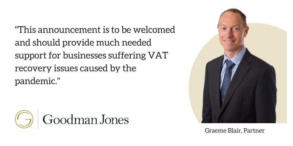 GoodmanJones's tweet photo. HMRC have announced swift and sympathetic support for businesses suffering unfair levels of irrecoverable VAT, due to the pandemic #partialexemption
https://t.co/uO9adTI1eH https://t.co/9jZR3Aiznh