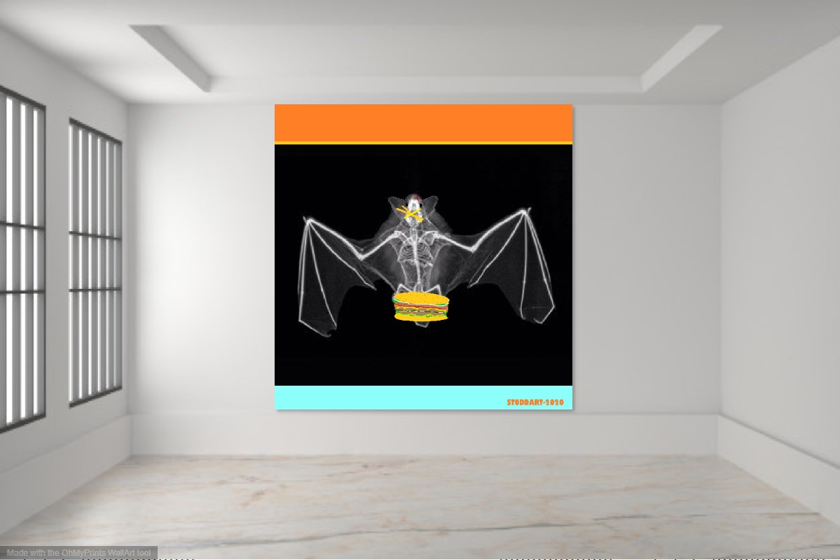 cassstoddart's tweet photo. "BAT, BURGER &amp; FRIES" by British conceptual Artist-Cass Stoddart. https://t.co/cqpWeLrfoN