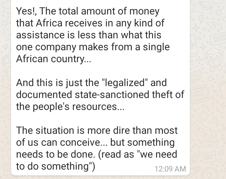 alaminkimathi's tweet photo. The total amount of money this one company makes from a single African country is more than what the whole of Africa receives in any kind of assistance!

- Mulialia

A mini-thread. https://t.co/RTzd6q5YHc