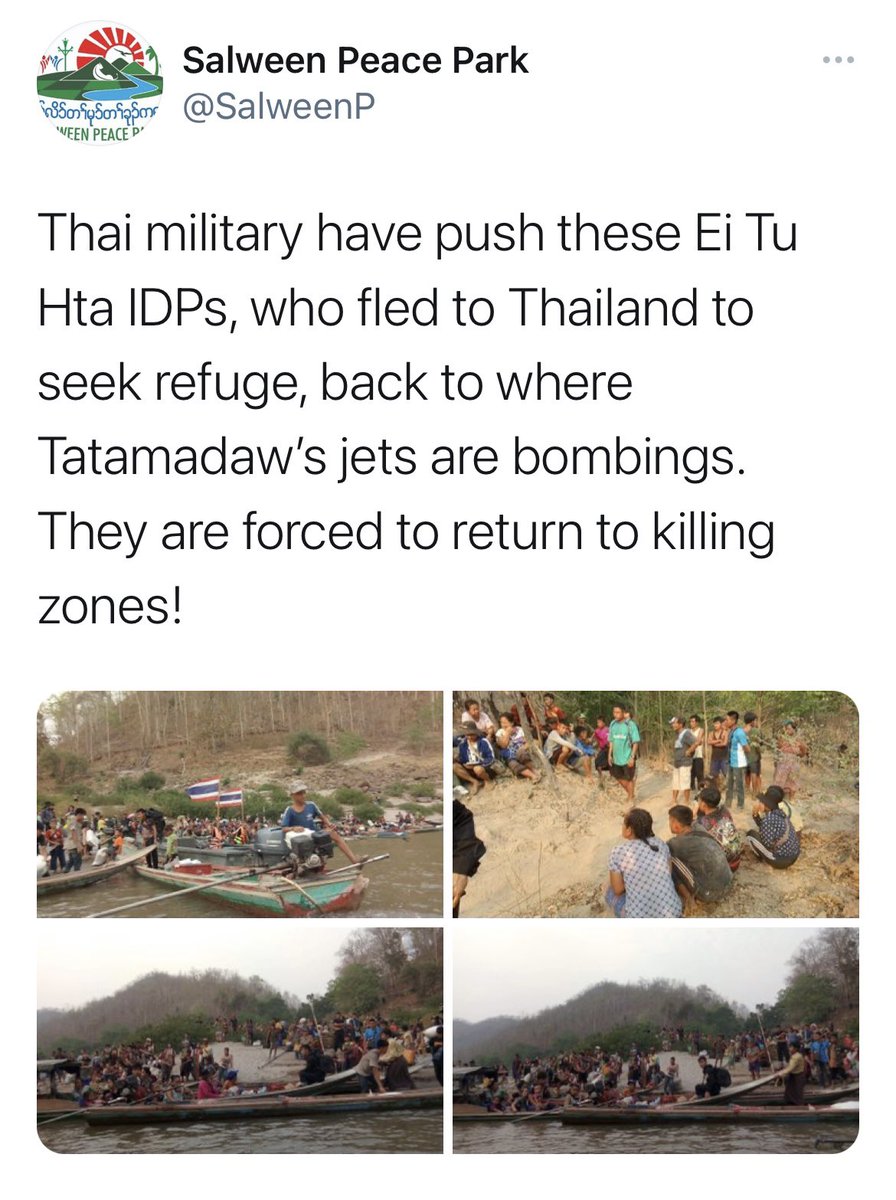 WomensPeaceNW's tweet photo. We are deeply worried about safety &amp; protection of our ethnic communities as #Myanmar military launches air strikes in #Kachin &amp; #Karen states.

⚠️Junta must stop air strikes now. Intensification of the world’s longest-running civil war will further endanger #women &amp; #children. https://t.co/6zccU6RpBX
