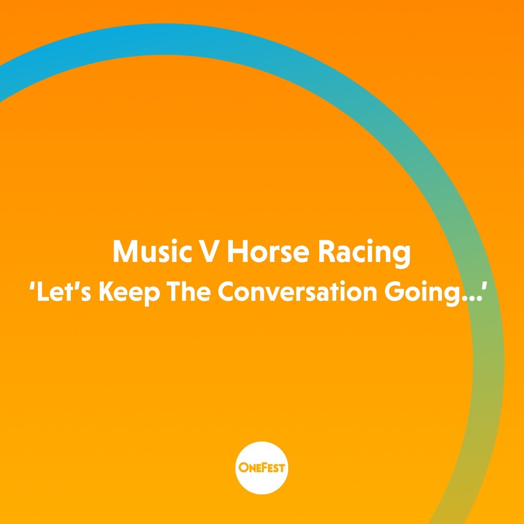tonicrideruk's tweet photo. Tune in today at 4:00pm for the @OneFestUK 'Music vs. Horse Racing: Let’s Keep the Conversation Going...' panel featuring our very own Steve Lowis and patron Barry Ashworth (@dubpistols) #MentalHealth #MusicIndustry https://t.co/xWEa9tQWDX
