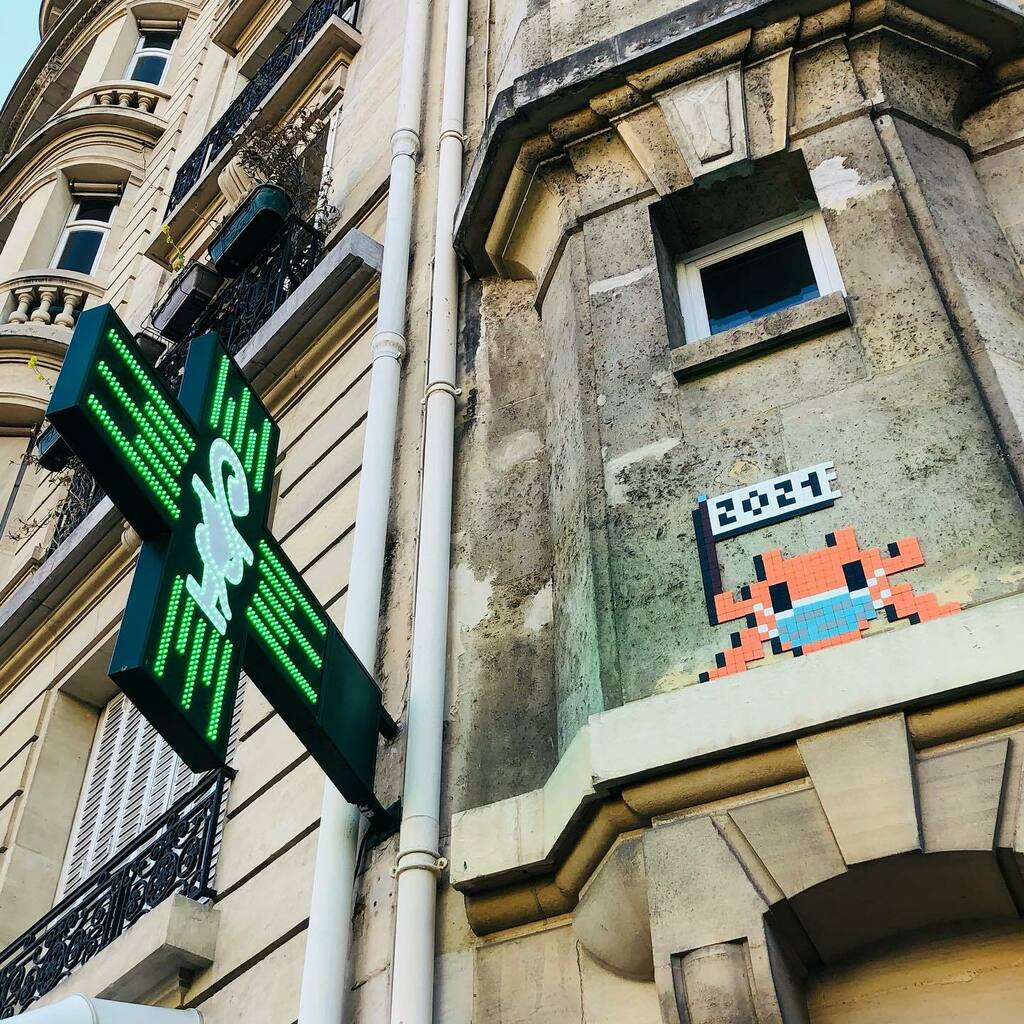gwolf's tweet photo. #invaderwashere @invaderwashere #spaceinvader #spaceinvaders #pa_1453 #invaderwashereparis #streetart #streetartparis #parisstreetart #flashinvaders #flashinvader #flashinvadersparis #protect_them #urbanart #arturbain #pixel #pixelart #mosaic #mosaicar… https://t.co/yLNW2uY8JD https://t.co/jUKYJqiRg6