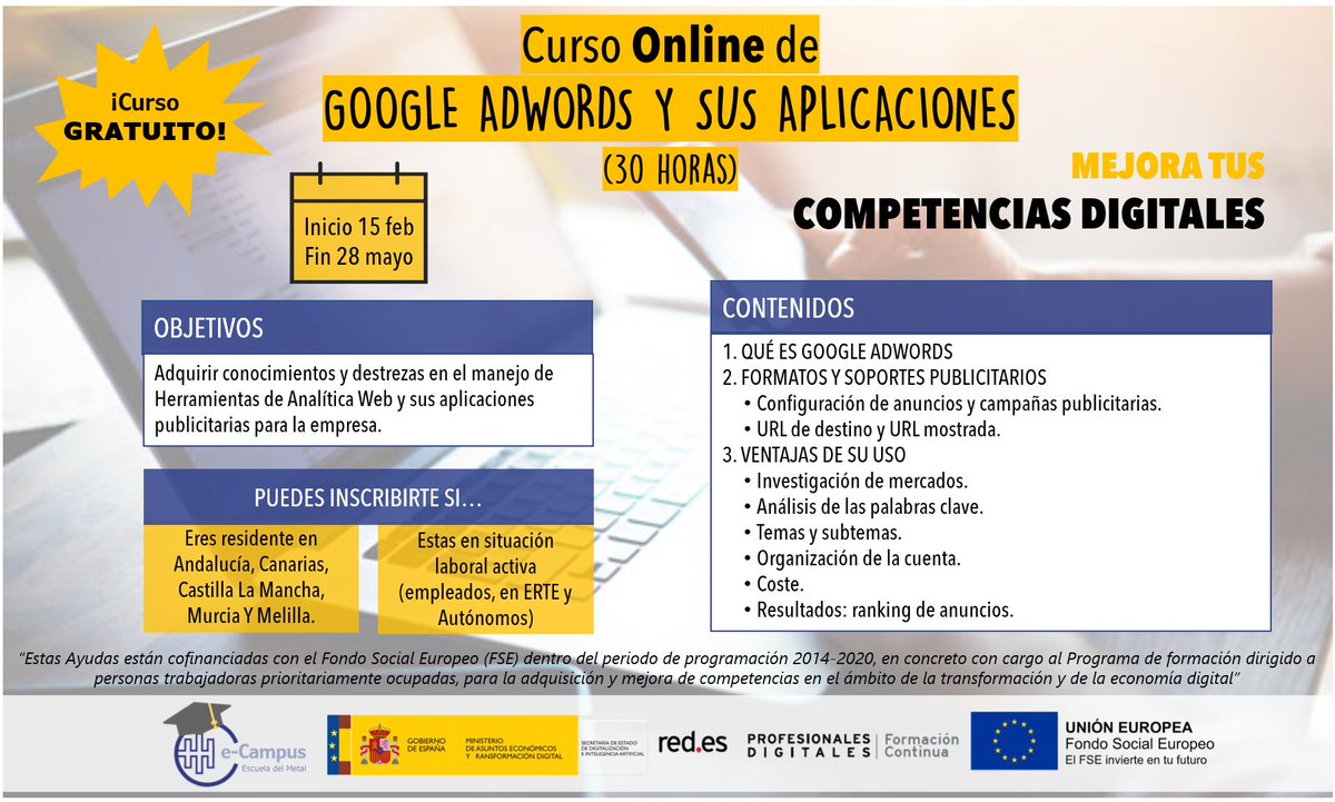 FundacionDopp's tweet photo. ¿Quieres destacar en el manejo de 🛠 de Analítica Web y sus aplicaciones publicitarias?  Adquiere los mejores conocimientos y destrezas con nuestro curso de 30 horas.⏳
⏩Más info en: https://t.co/M5mxIA7ANA

@redpuntoes @_minecogob
#FormaciónContinua #FSE #ProfesionalesDigitales https://t.co/2g51pmnZB0