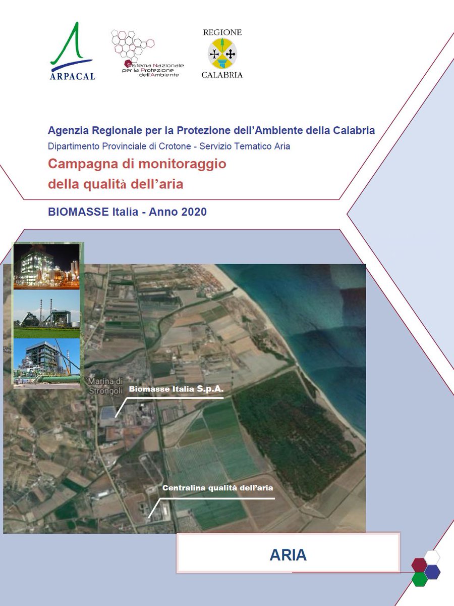 ArpaCalabria's tweet photo. Pubblicati i report 2020 sulla qualità dell'aria nei comprensori delle centrali a biomasse di Crotone e Strongoli. A cura del Dipartimento Arpacal di Crotone. https://t.co/fMo7eJUX8h https://t.co/NGJB5dpmIt